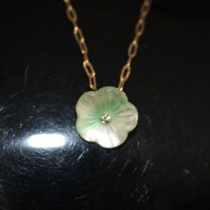 Vintage Beautiful Jools Floral Enameled Necklace 1980s- 90 Dainty & Pretty